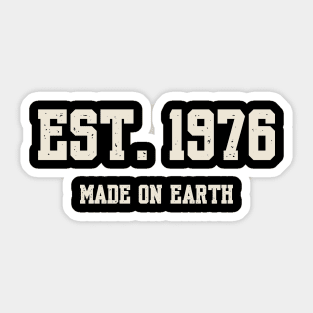 1976 Birthday Vintage Varsity Sticker